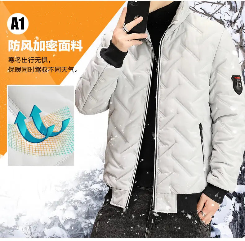New 2025 Autumn Winter Jacket Men Cotton Padded Jacket Korean Streetwear Casual Jacket Men Fashion Clothing Male Warm Coats 5XL