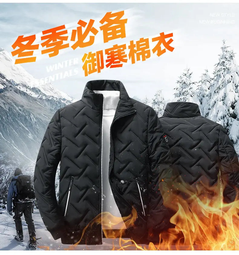 New 2025 Autumn Winter Jacket Men Cotton Padded Jacket Korean Streetwear Casual Jacket Men Fashion Clothing Male Warm Coats 5XL