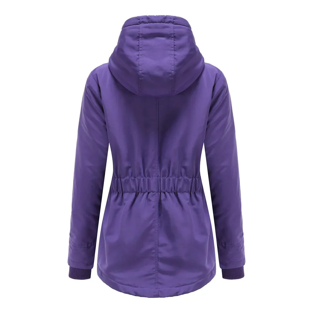 2023 Womens Parker Coat Autumn/winter Cotton-padded Jacket for Women Thickened Jacket Womens Casual Hooded Coat