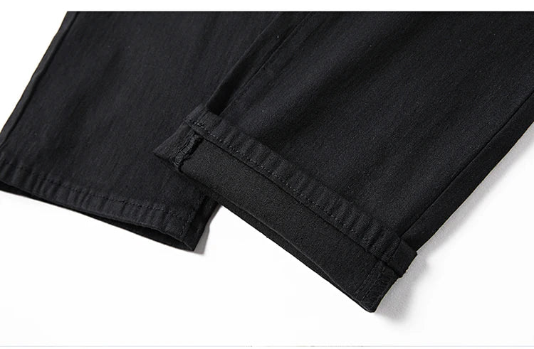 Men Spring Fashion Classic Advanced  Brand Jeans Jean Homme Man Soft Stretch Black Denim Trousers Mens Pants Overalls Size 28-40