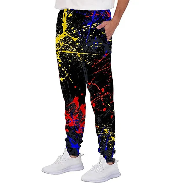 Children's Clothing Splash Dyeing Pants Tight Hems Loose And Comfortable With A Pocket