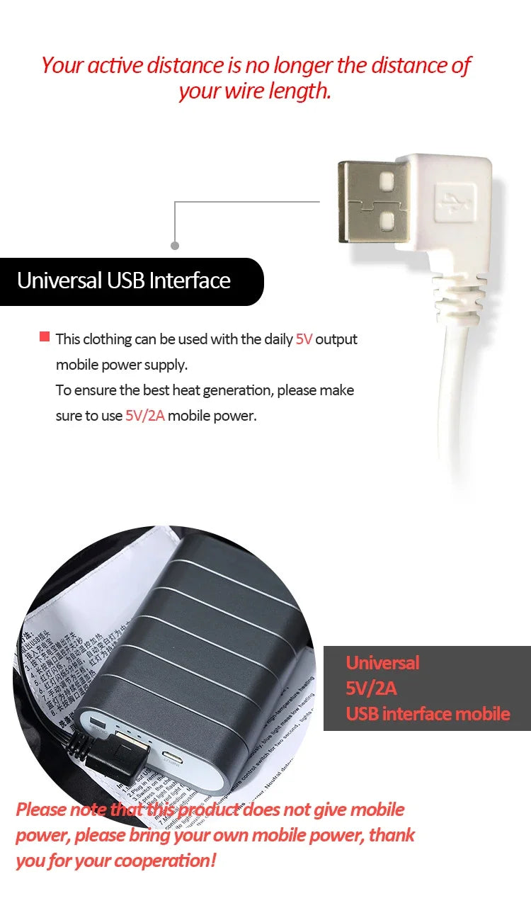 2023 NWE Men Winter Warm USB Heating Jackets Smart Thermostat Pure Color Hooded Heated Clothing Waterproof Warm Jackets