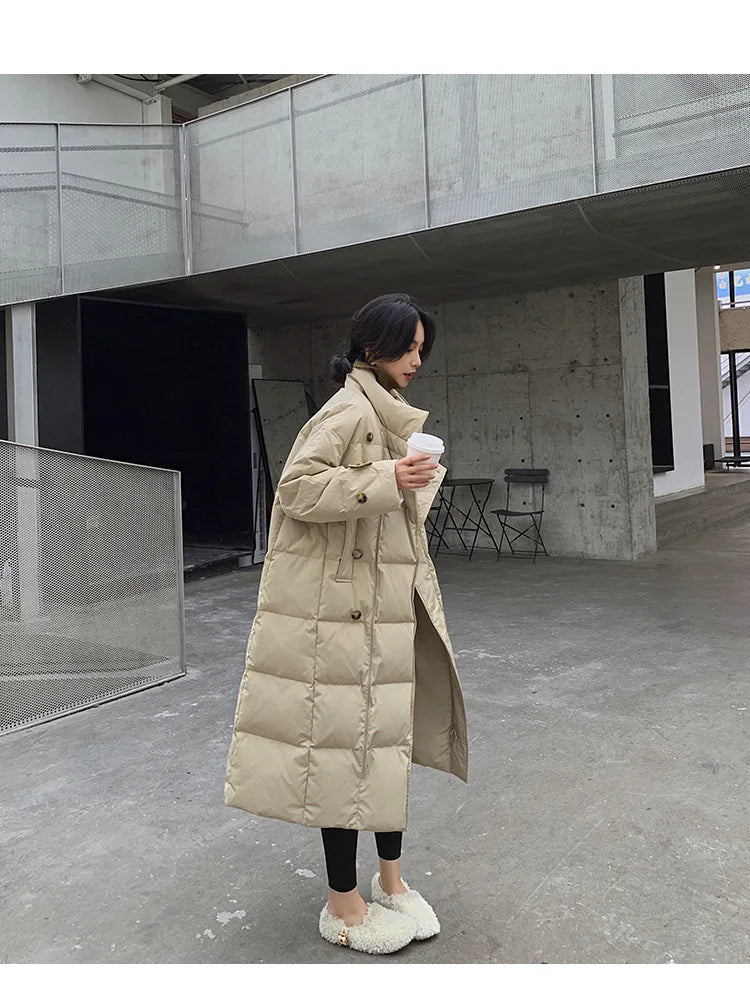 Thick Cotton-padded Jacket Winter Loose Stand Collar Women Coat Cotton Padded Jackets Warm Parka Women Casual Big Pocket Outwear
