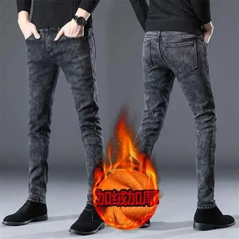 Summer Blue Comfortable Stylish Classic Designer Men's Slim Jeans Luxury Brand Korean Fashion Student Cowboy Soild Denim Pants