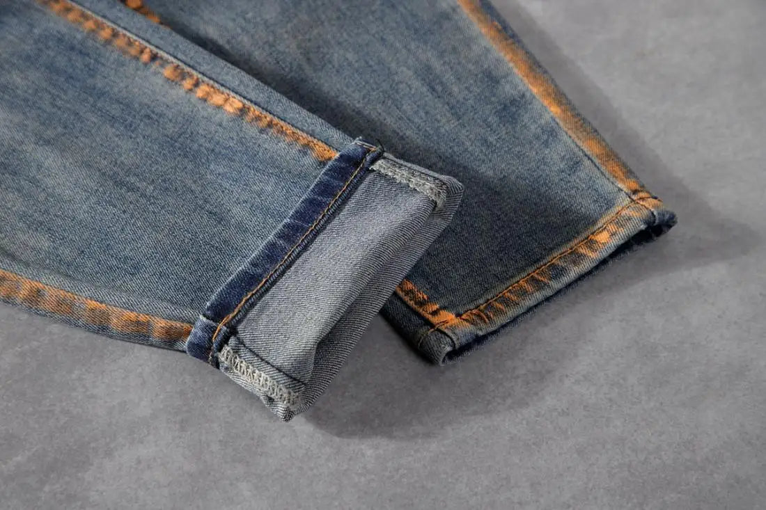 Nouvelle arrivée Harajuku mode luxe marque Boyfriend concepteur décontracté mince denim jeans pour hommes printemps et automne crayon pantalon mâle