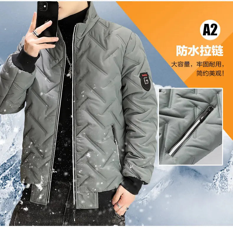 New 2025 Autumn Winter Jacket Men Cotton Padded Jacket Korean Streetwear Casual Jacket Men Fashion Clothing Male Warm Coats 5XL