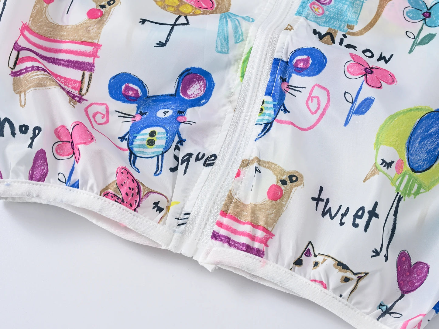 Cool and fashionable all kinds of lovely hooded jackets sunscreen printed jackets colorful children's animal printed sunscreen j