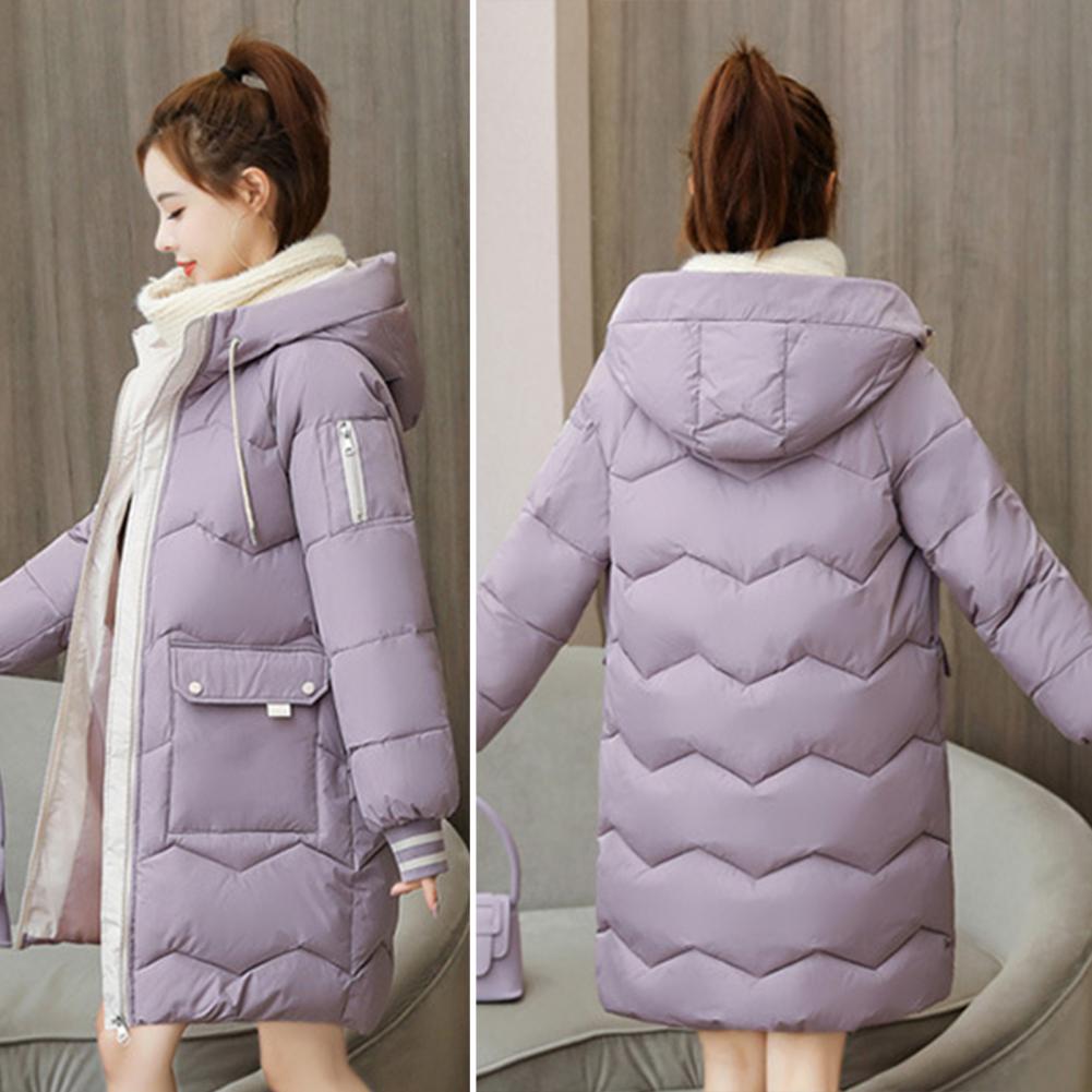 2025 New Women Long Down Cotton Jacket Korean Loose Cotton Coat Winter Thicken Warm Women Parkas Winter Female Hooded Coat