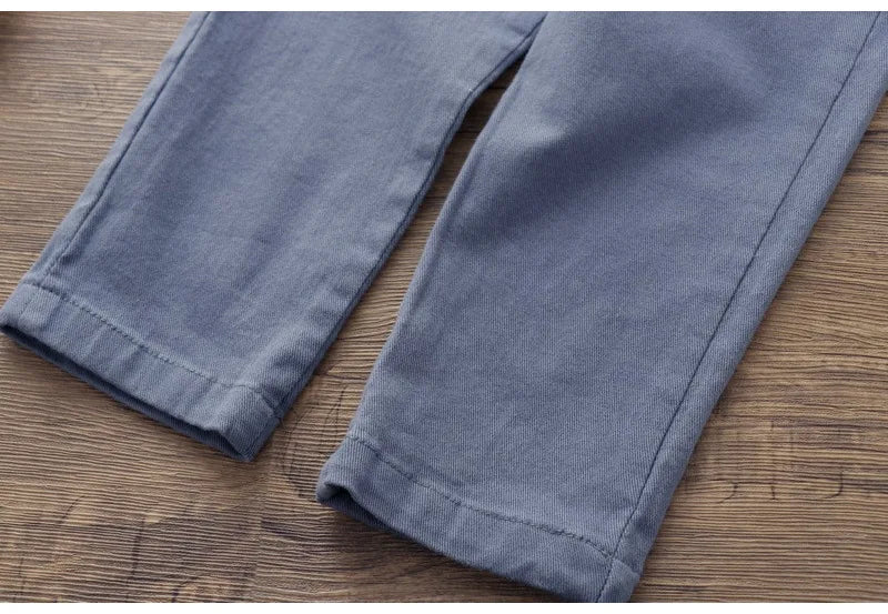 Boys' Summer New Cartoon Embroidered Jeans Versatile Small Legged Haren Pants Casual Pants Children's Stylish Pants