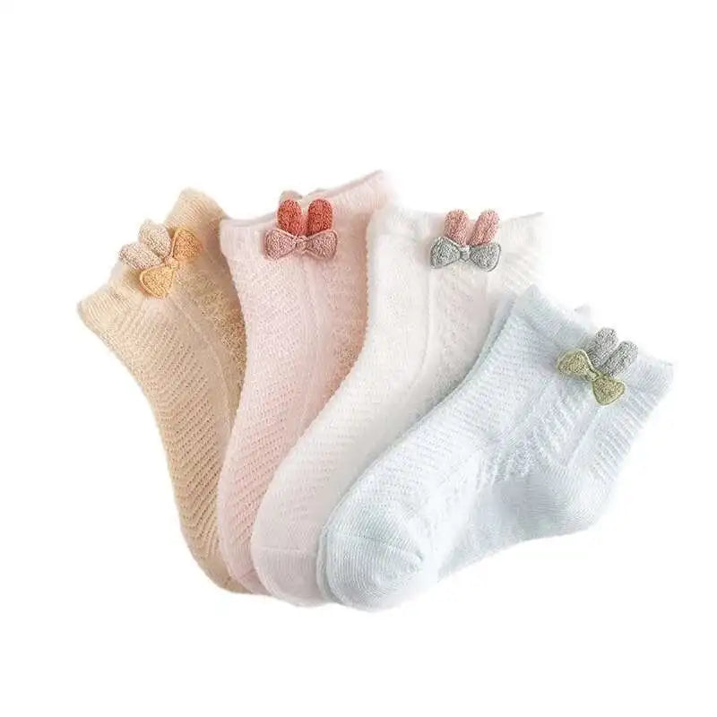 1 Pair Baby Socks Boys Girls Rabbit Ear Mouse Soft Summer Ultrathin Mesh Children Newborn Kids Infant Toddler Elastic