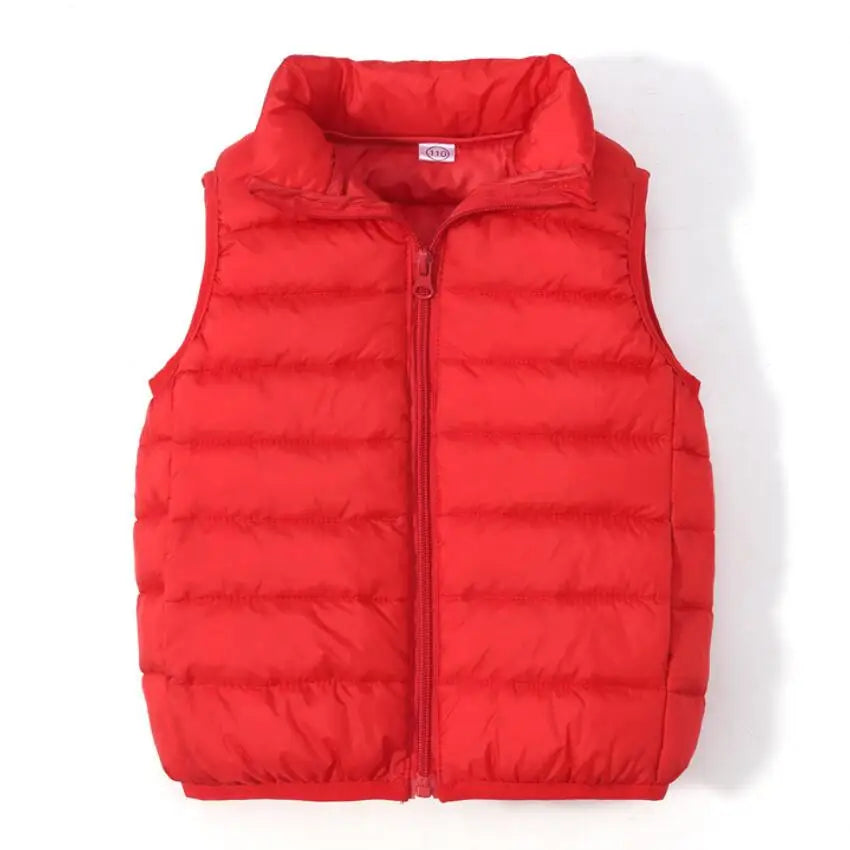 Boys' Down Vest Winter Light Jacket Casual Stand Collar Waistcoat Children Fashion Korea Coat Autumn Clothes For Girls Vests