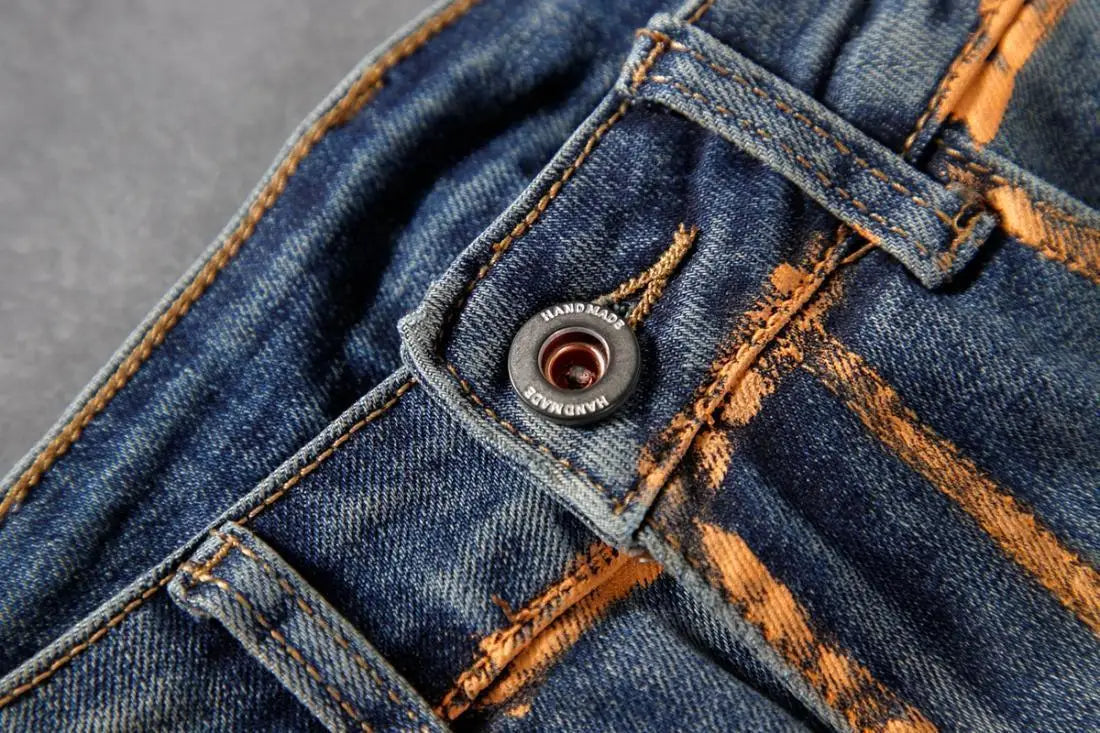 Nouvelle arrivée Harajuku mode luxe marque Boyfriend concepteur décontracté mince denim jeans pour hommes printemps et automne crayon pantalon mâle