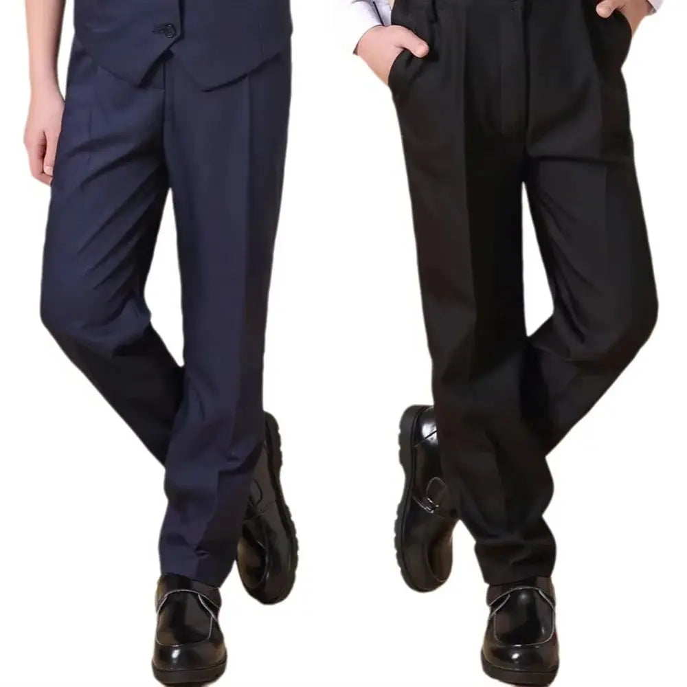 Pantalones para niños y niñas, pantalones escolares negros, ropa deportiva, uniformes para bebés y niños, pantalones largos de estilo preppy.