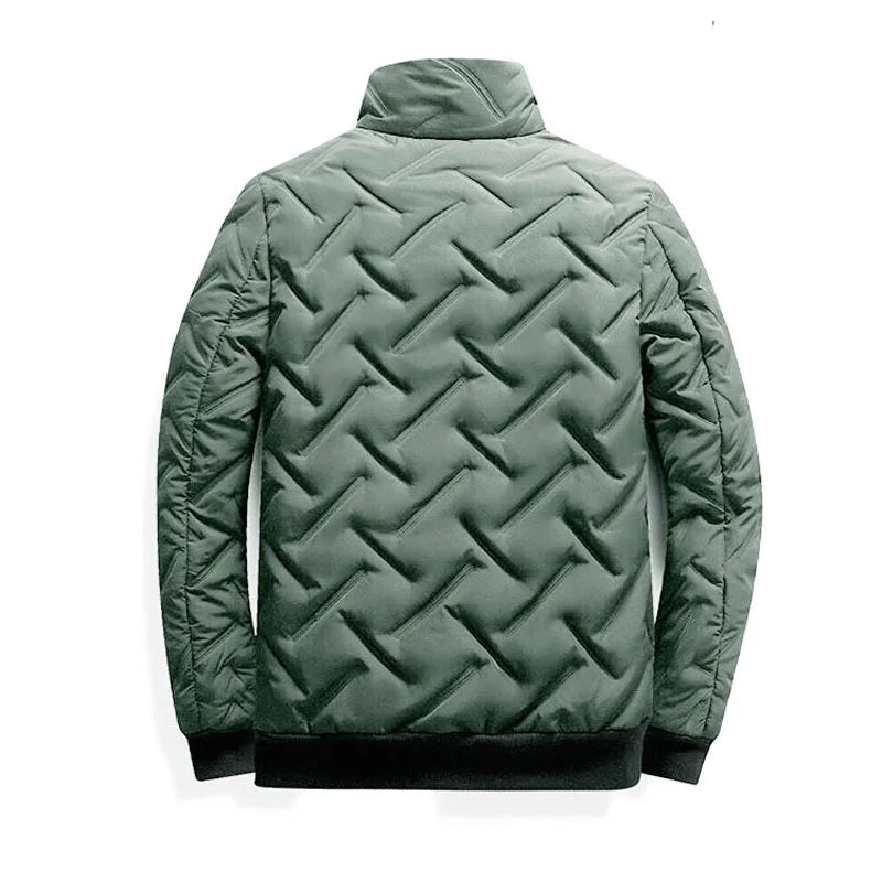 Men Parkas Solid Color Stand Collar Quilting Lightweight Mens Jacket Autumn Winter Casual Outerwear Business Coat Men MY1013