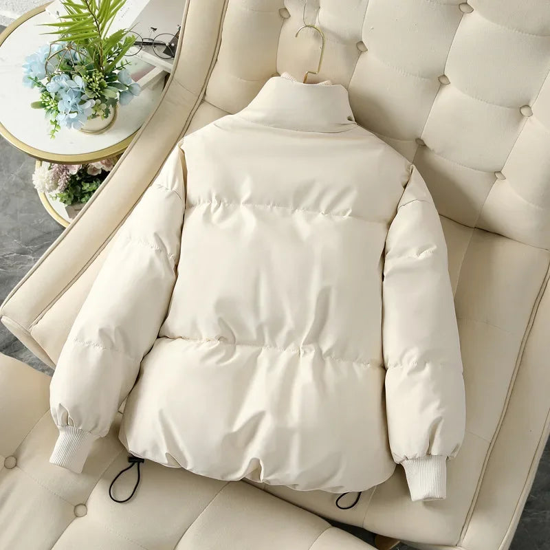 Parkas Women Coat Jacket Autumn Winter Keep Warm Puffer Jacket Stand Collar Harajuku Outwear Loose Padded Vest Korean Fall 2024