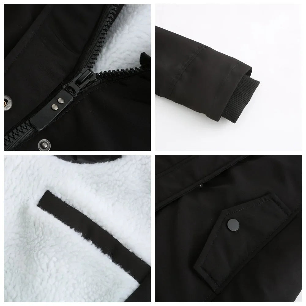 2023 Womens Parker Coat Autumn/winter Cotton-padded Jacket for Women Thickened Jacket Womens Casual Hooded Coat
