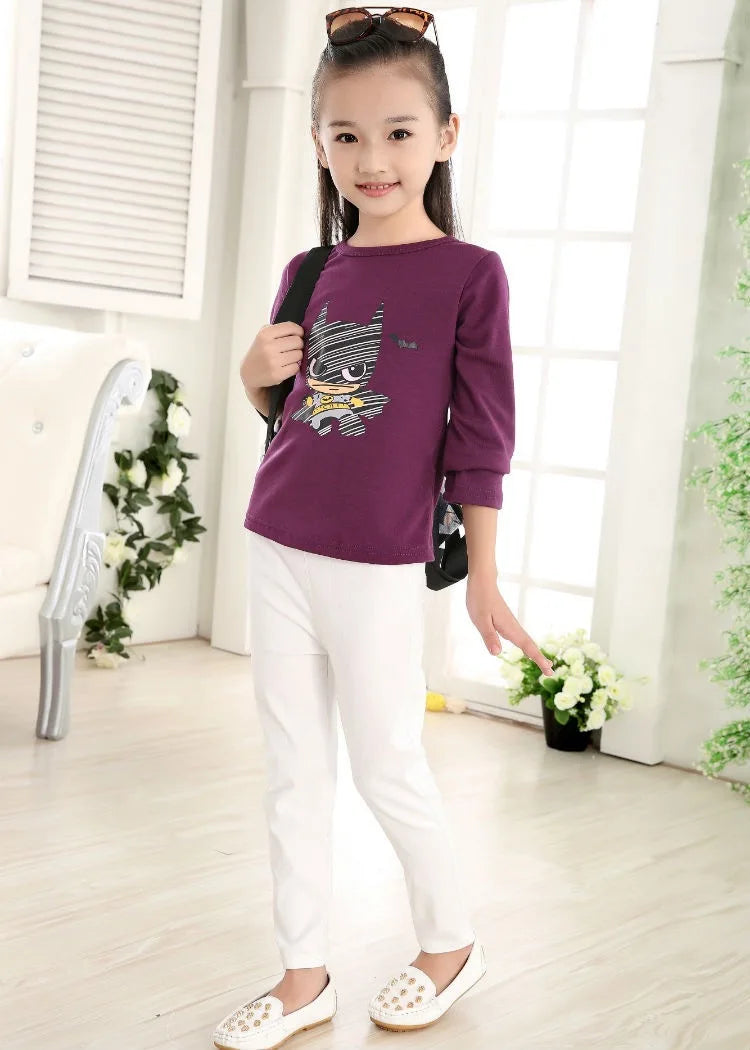 1pcs Spring Summer Girl Pencil Pants Elastic Thin Baby Legging Slim Fit Children's Leggings Autumn Kids Imitation Jeans Trousers