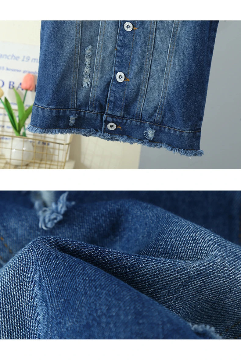 Elegant Unisex Kids Denim Waistcoat with Raw Hem for Boys Girls Casual Sleeveless Jeans Jacket Vest Child Fashion Waist Coat