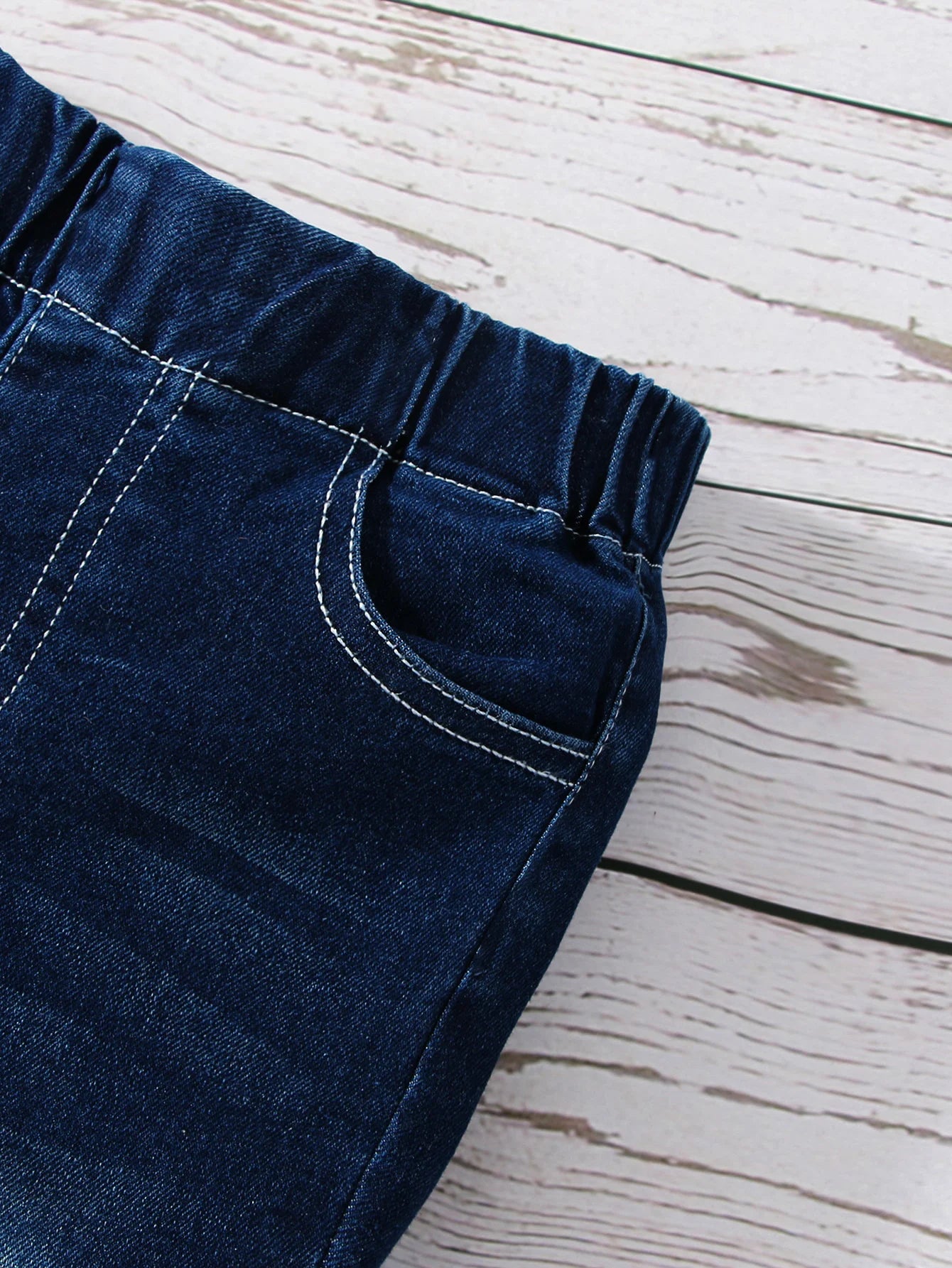 Girls' Solid Flared Denim Pants With Bow Tie, Regular Fit Casual Jeans, For Cute And Smart Look, Autumn/ Winter/ Spring