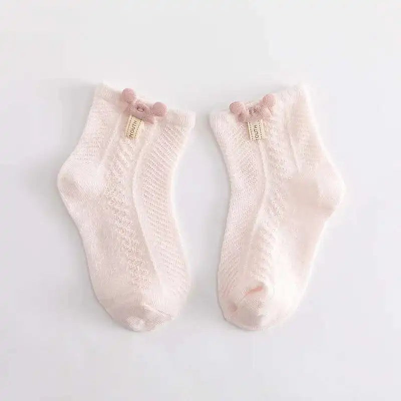 1 Pair Baby Socks Boys Girls Rabbit Ear Mouse Soft Summer Ultrathin Mesh Children Newborn Kids Infant Toddler Elastic