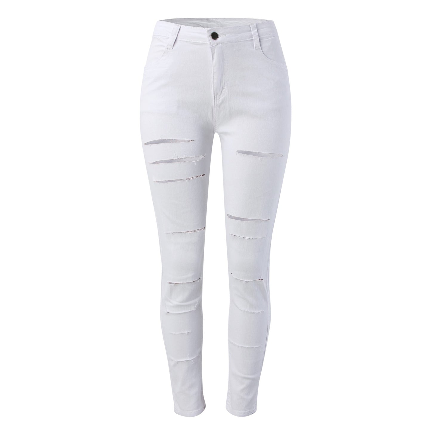 Nouveaux jeans déchirés pour femmes, pantalons crayon déchirés Y2K, leggings slim troués, taille haute, pantalons amples décontractés et confortables