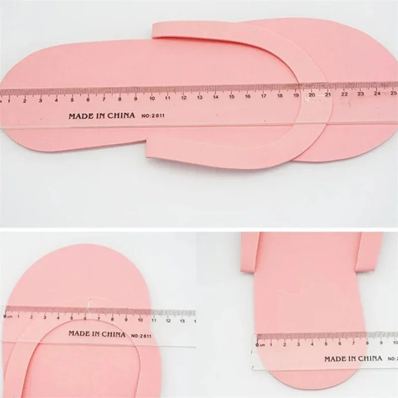12/24/36 Pairs Random Color Men Women Slippers Foam Disposable Slippers For Salon Spa Hotel Pedicure Foot Flip Flop Slipper