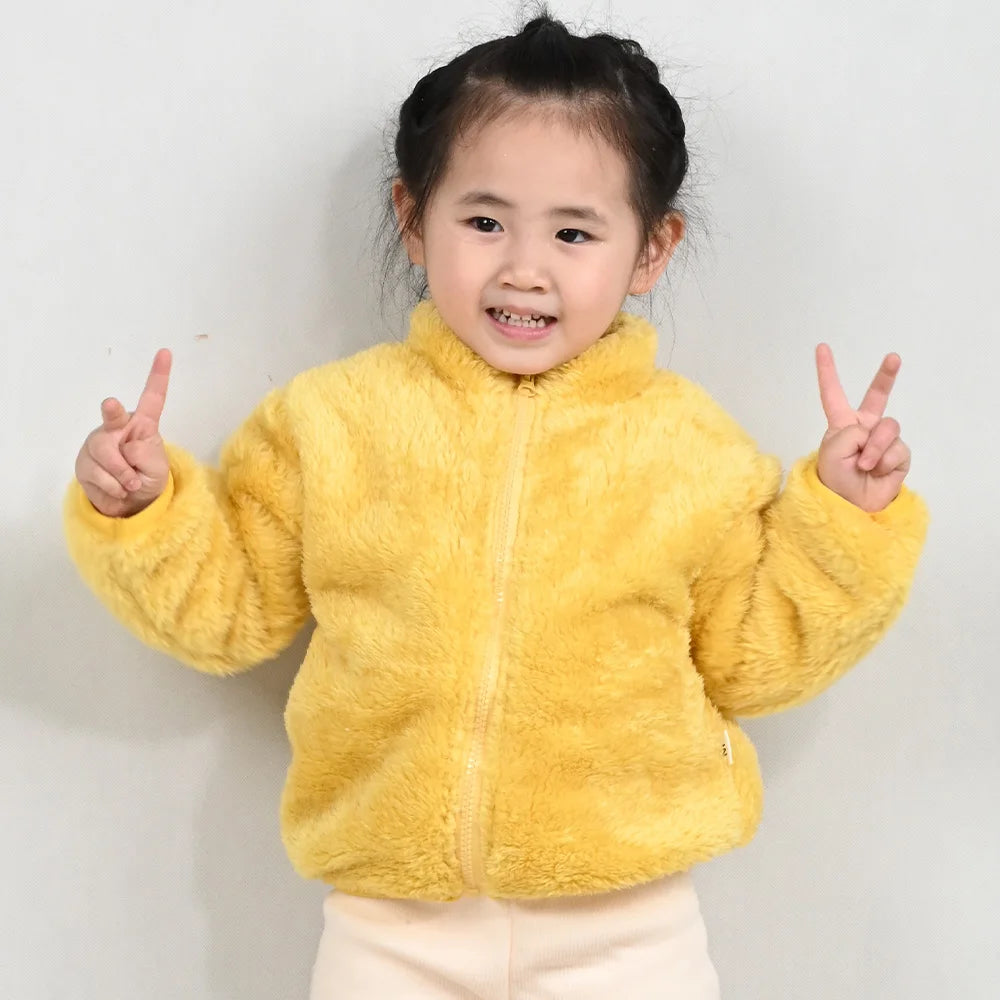 Autumn Winter Children's Coats Double Sided Velvet Outerwear Baby Warm Clothes Children Thermal Fleece jacket Boys Girls Coat