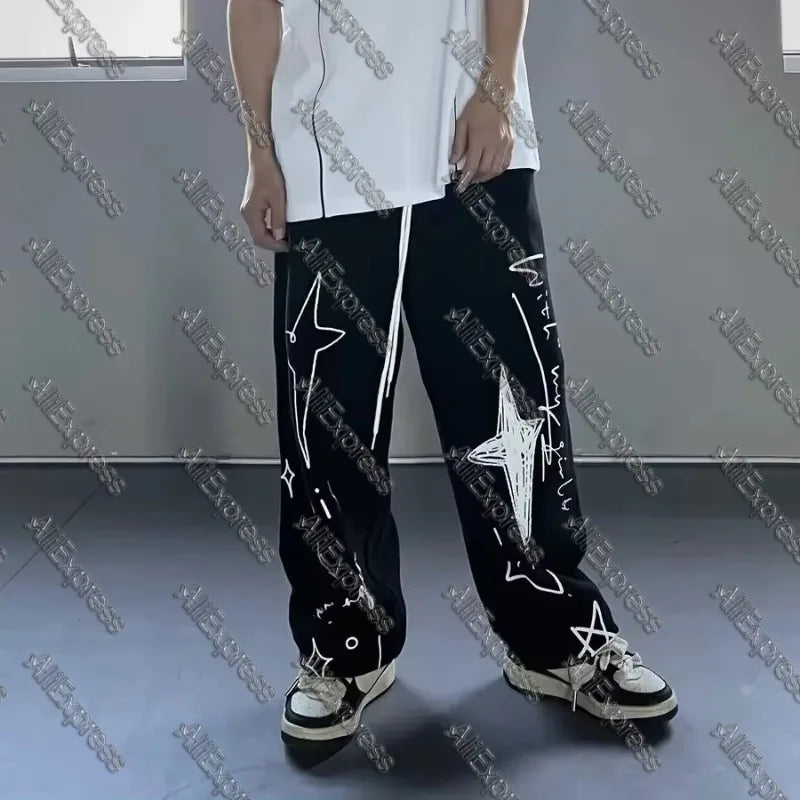 Pantalon ample style streetwear pour femme, style hip-hop, danse, jazz, décontracté, jambes larges, pour mannequins féminins, commerce électronique transfrontalier