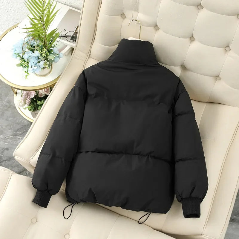 Parkas Women Coat Jacket Autumn Winter Keep Warm Puffer Jacket Stand Collar Harajuku Outwear Loose Padded Vest Korean Fall 2024