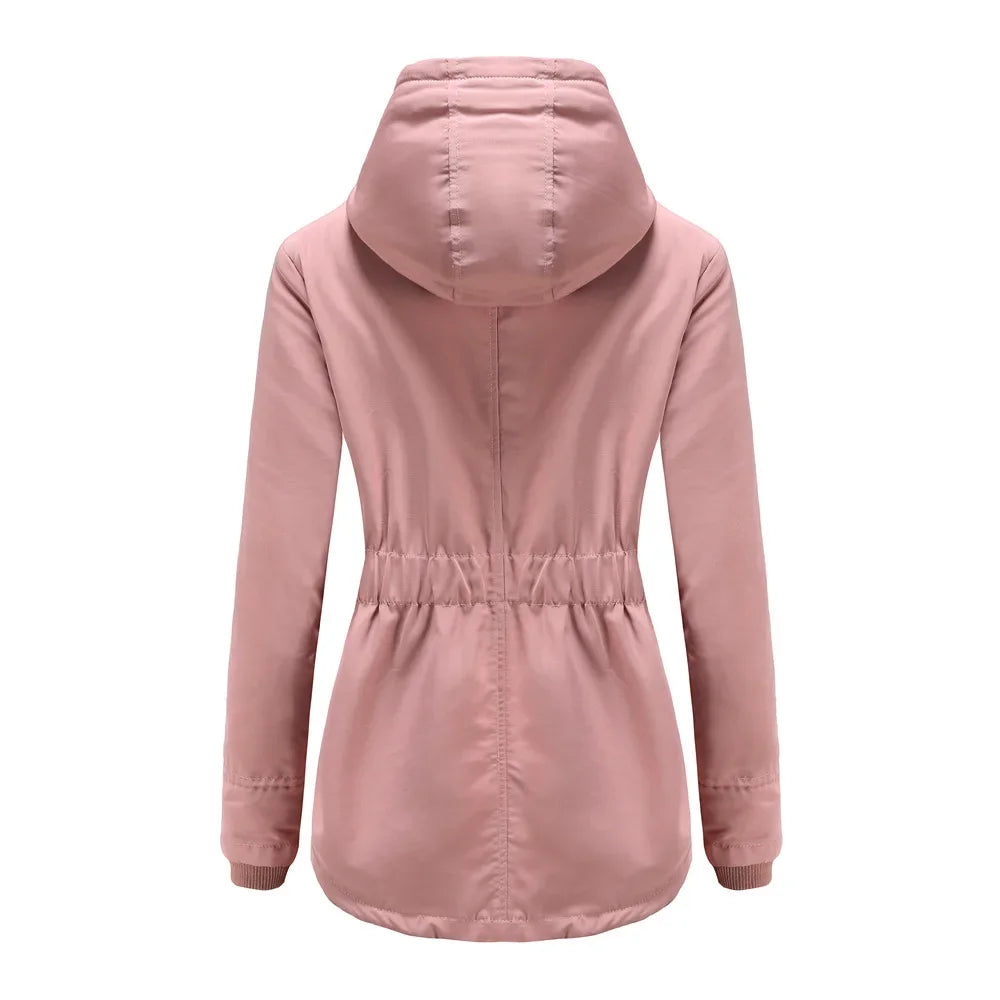 2023 Womens Parker Coat Autumn/winter Cotton-padded Jacket for Women Thickened Jacket Womens Casual Hooded Coat