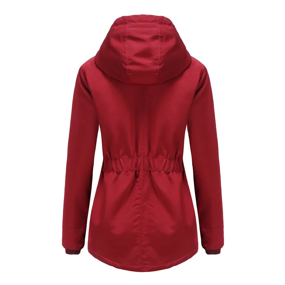 2023 Womens Parker Coat Autumn/winter Cotton-padded Jacket for Women Thickened Jacket Womens Casual Hooded Coat