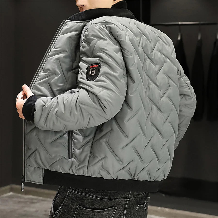 2025 Men's Warm Padded Jacket Autumn Winter Slim Fit Male Coat Casual Baseball Clothes Parka for Men Clothing Windbreaker 5XL