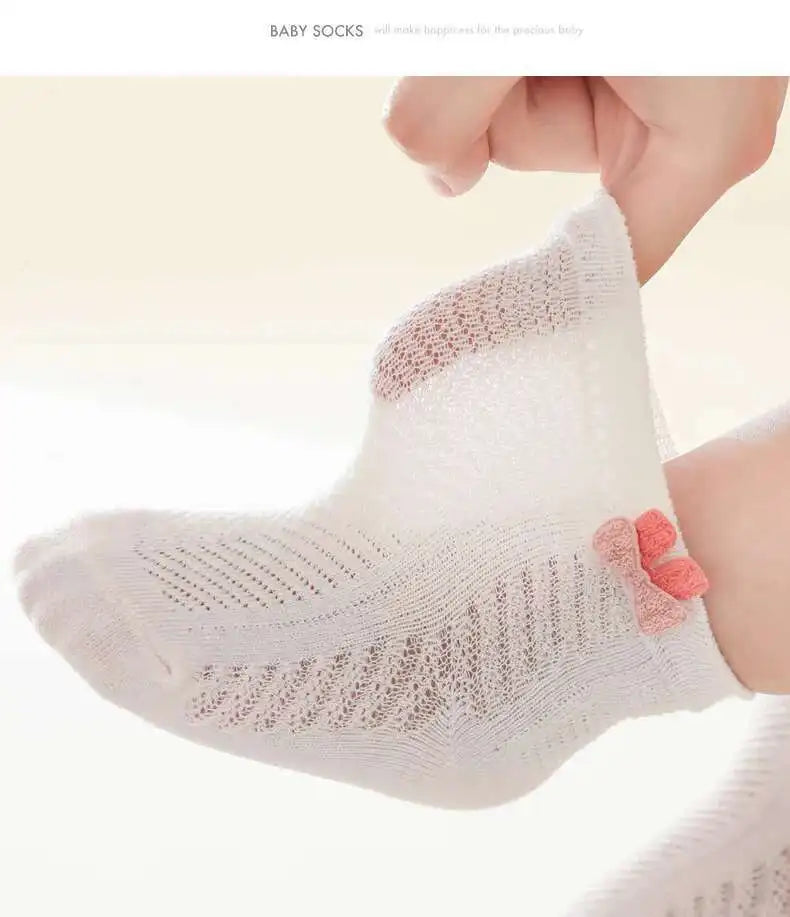 1 Pair Baby Socks Boys Girls Rabbit Ear Mouse Soft Summer Ultrathin Mesh Children Newborn Kids Infant Toddler Elastic
