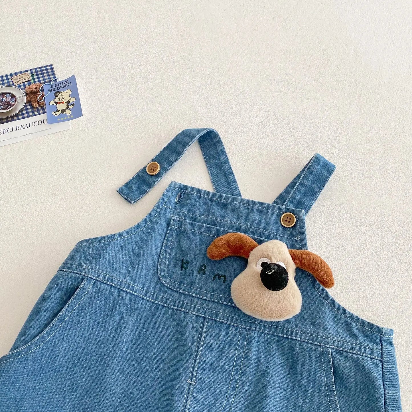 Cartoon Overalls for Boys 0-6 Years - Spring Collection, Soft Denim Jeans - Korean Baby Fashion
