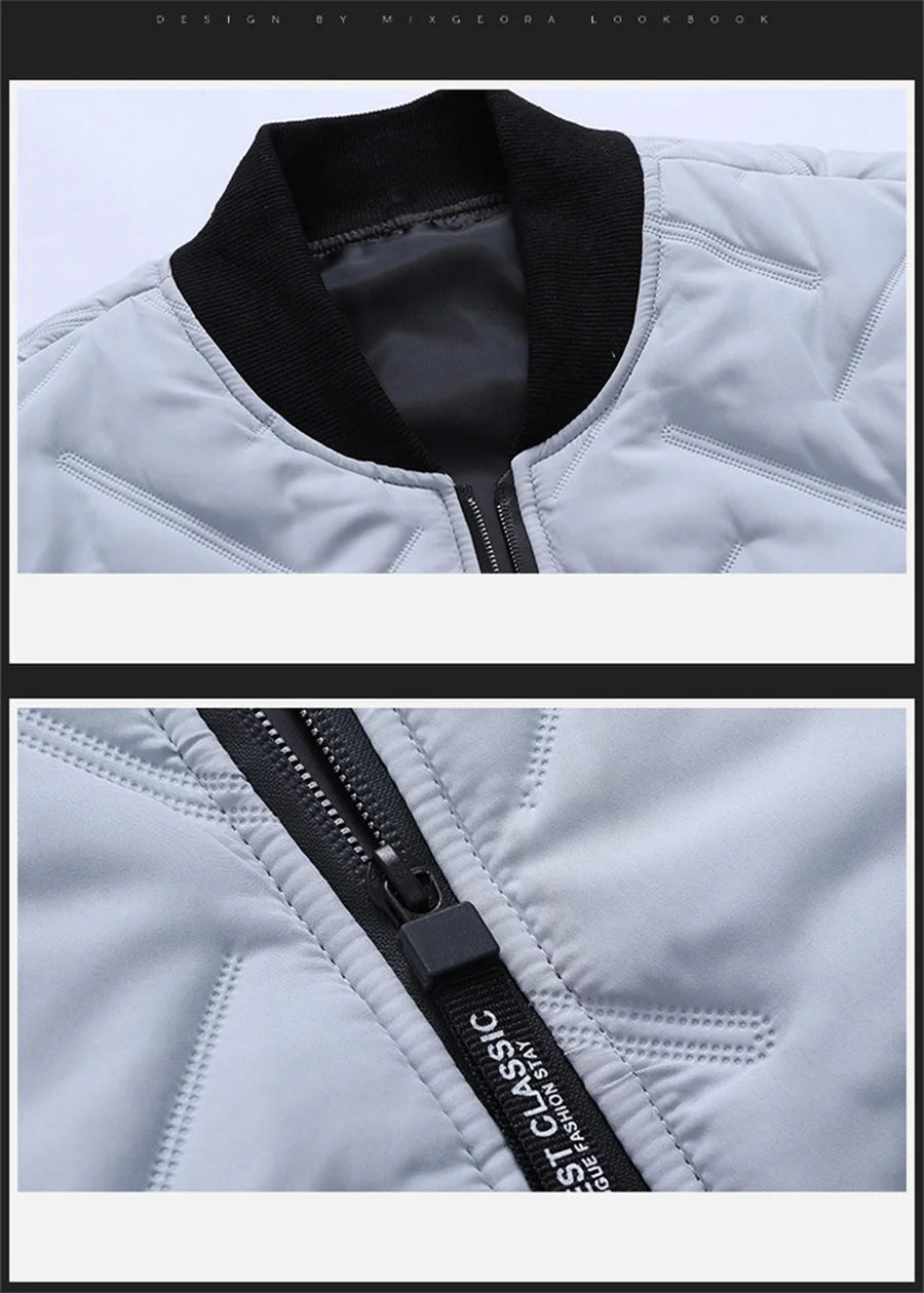 2025 Men's Warm Padded Jacket Autumn Winter Slim Fit Male Coat Casual Baseball Clothes Parka for Men Clothing Windbreaker 5XL