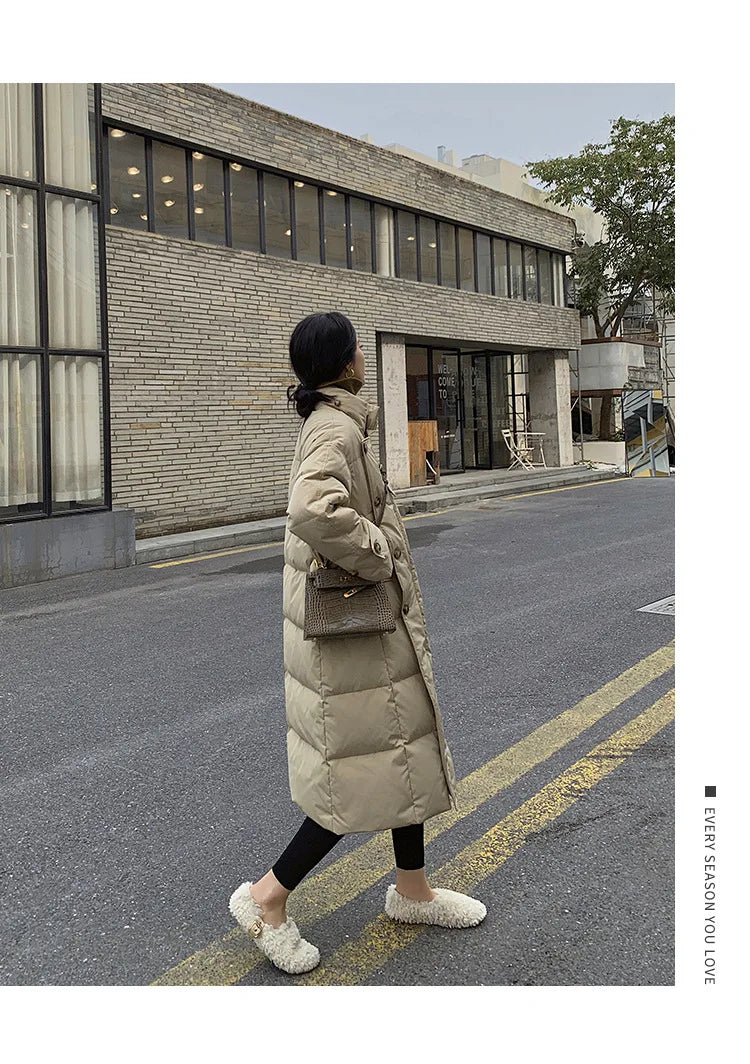 Thick Cotton-padded Jacket Winter Loose Stand Collar Women Coat Cotton Padded Jackets Warm Parka Women Casual Big Pocket Outwear