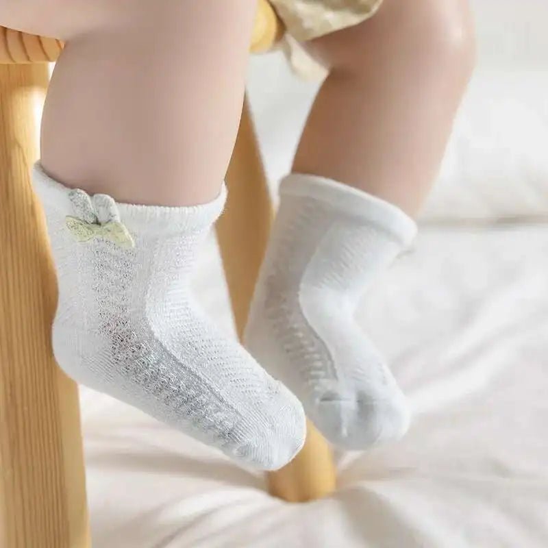 1 Pair Baby Socks Boys Girls Rabbit Ear Mouse Soft Summer Ultrathin Mesh Children Newborn Kids Infant Toddler Elastic