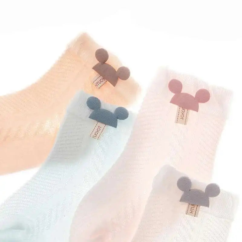 1 Pair Baby Socks Boys Girls Rabbit Ear Mouse Soft Summer Ultrathin Mesh Children Newborn Kids Infant Toddler Elastic
