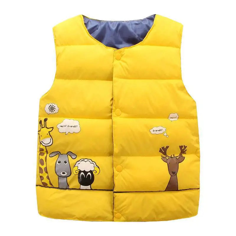Baby Boys Girls Warm Spring Autumn Down Jacket Vest Children Outerwear Clothing Toddler Padded Waistcoat Kids Outfits Clothes