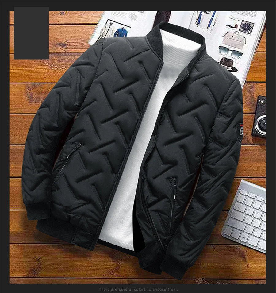 2025 Men's Warm Padded Jacket Autumn Winter Slim Fit Male Coat Casual Baseball Clothes Parka for Men Clothing Windbreaker 5XL