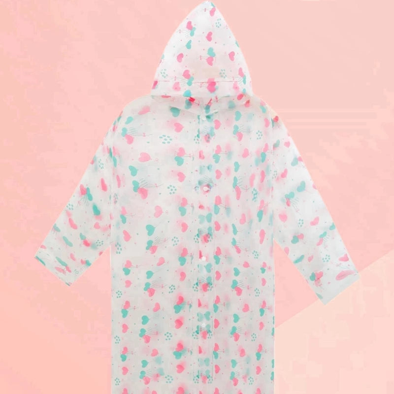 Kids Rain Coat for Girls Boys Cartoon Toddler Rain Wear Children Transparent Waterproof Raincoat Jacket Mermaid Poncho