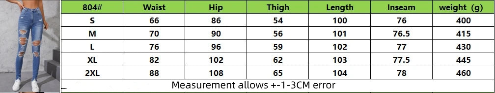 Gran oferta de pantalones vaqueros ajustados y rotos para mujer, de moda, de alta elasticidad, ajustados, con realce de glúteos, informales, tallas S-2XL