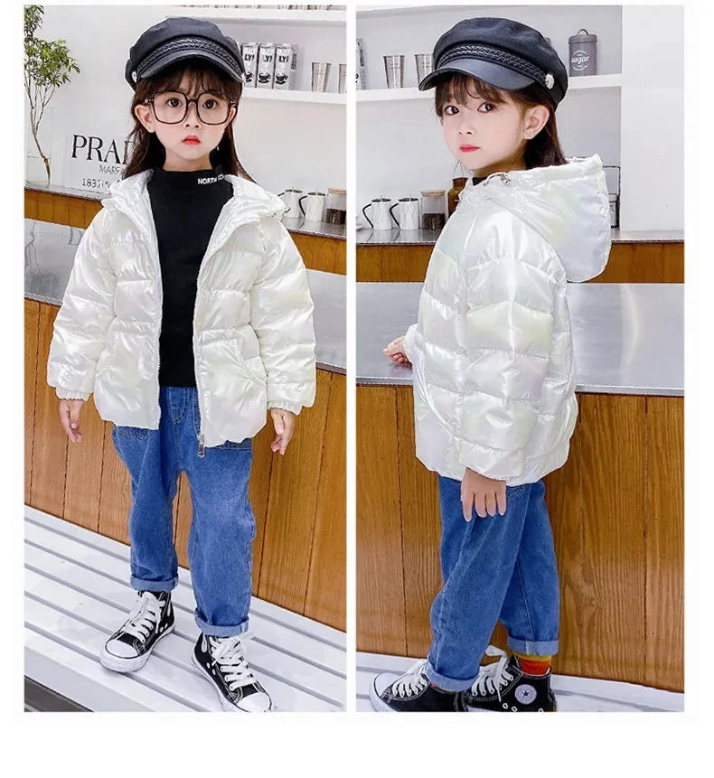 New colorful children's down jacket winter hooded outerwear boys and girls jackets baby autumn and winter coats
