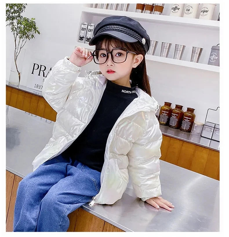 New colorful children's down jacket winter hooded outerwear boys and girls jackets baby autumn and winter coats