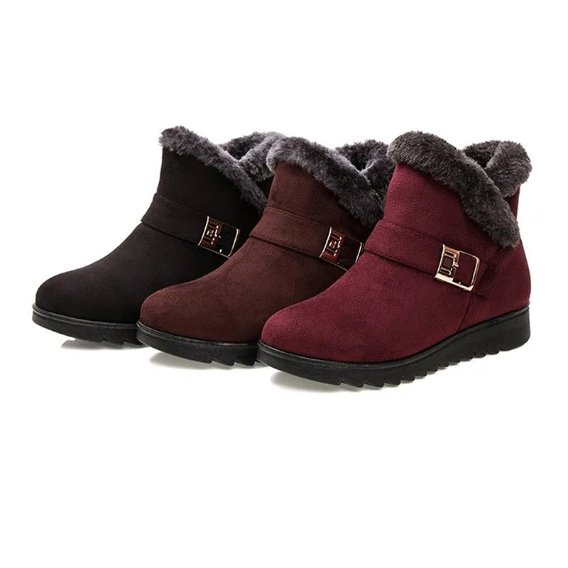Woman Shoes Woman Winter Snow Boots Warm Ankle Boots Platform Rubber Female Boots Winter Snow Footwear Lady Low Heel Shoes