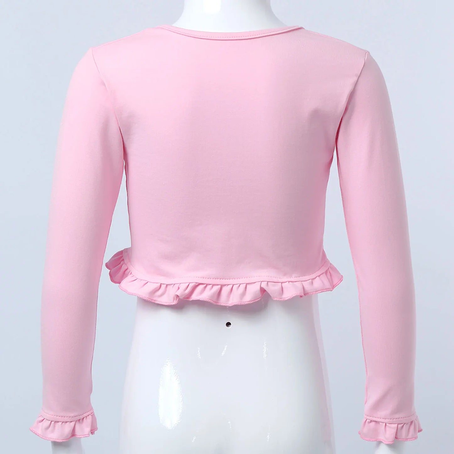 Cute Long Sleeves Flower Girl Casual Ruffle Lace Cloaks Cape Kids Bolero Jacket For Wedding Princess Outwear Shawl Cardigan Coat