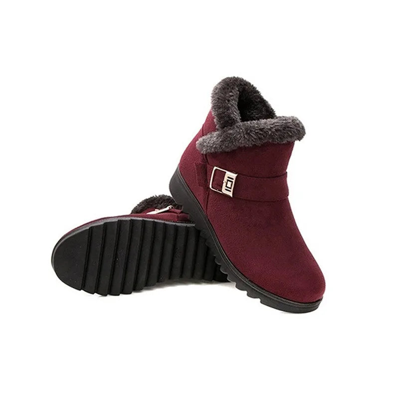 Woman Shoes Woman Winter Snow Boots Warm Ankle Boots Platform Rubber Female Boots Winter Snow Footwear Lady Low Heel Shoes