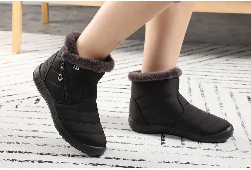 Winter Women Boots Waterproof Snow Boots For Winter Shoes Women Casual Lightweight Ankle Boots Warm Fur Winter Boots Botas Mujer