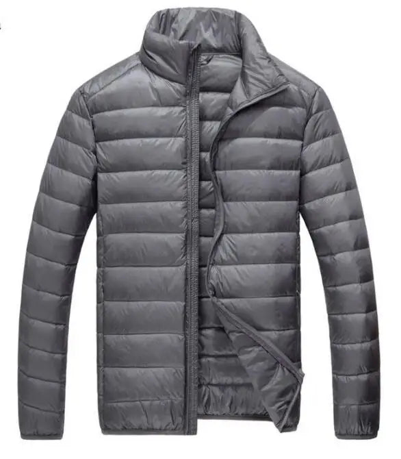 Royal Blue Hooded Parkas Men's Zipper Control Winter Jacket Fashion Hot Sale Jaqueta Plus Size S-5XL Lightweight Warm Coats
