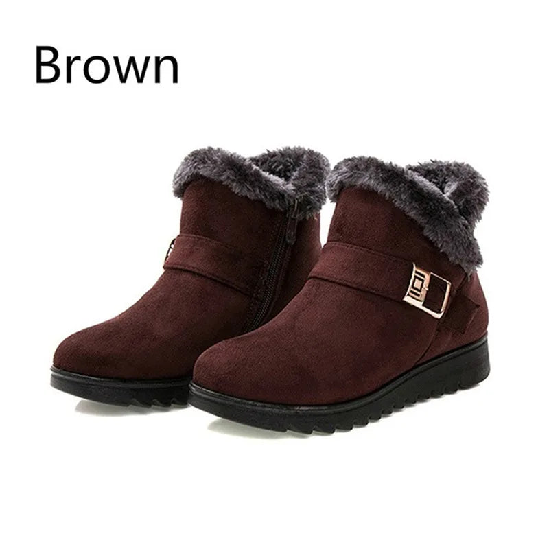 Woman Shoes Woman Winter Snow Boots Warm Ankle Boots Platform Rubber Female Boots Winter Snow Footwear Lady Low Heel Shoes